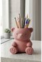 3D Printed Cute Bear Figurine Pen Holder & Desktop Organizer - Decorative Mini Flower Pot (10 cm)