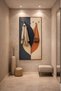 لوحة جدارية مع علاق بتصميم أوراق فنية عصرية | موفن هوم | MOVEN HOME