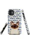 Compatible with iPhone 12 / 12Pro - Cat and Fish Design, Double Layer Cover, Glossy Surface Protective Case