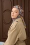 Velora Scarf Flower Green Beige - 3