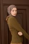 وشاح فيلورا بتصميم تجريدي باللون الأخضر الزيتوني - 3