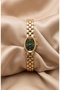 Women's Steel Watch Gold Color Green Dial |   Premium Vintage Old Money Classic Model Elegant Stylish Women's Wristwatch |   Limited Edition 2027 - 2