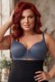 B Cup Micro Fabric Supported Plus Size Gathering Women's Bra