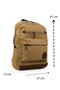 Medium Size 41 cm Canvas Canvas Waterproof Fabric Daily School Backpack Mustard Yellow U594 - 2