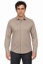 Men's Prime Shirt Liquid Ammonia Mercerized 110S Pima Cotton Light Brown