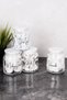 4-Piece Premium Cotton Jar Set with White Mica Lids Glass Cotton Set Jar Makeup Cotton Ear Swab Floss Labeled Jar Set - 2