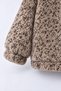 Children's Brown Plush Zippered Coat - 2