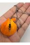 Orange Pectim Shell Smoky Quartz Natural Stone Pendant
