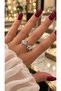 Knot Model Zircon Stone Detailed Stainless Steel Adjustable Ring