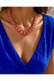 Nesly Special Design Rectangular Cut Colorful Zircon Stone Necklace - 2