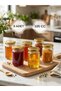 6 Pieces 105 ml 105 Cc Small Sample Jam Honey Shot Glass Jars with Metal Lids