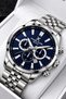 Original Men's Watch - 3 Atm Water Resistance - Silver Color Steel Band - Japanese Calendar Movement - 2 Years Warranty - Gift Wristwatch with Stylish Box Gdke2063C2 - 2