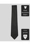 Black Patterned Classic Men's Tie - 8 cm Wide - 4