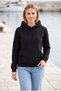 Unisex Black Hooded Sweatshirt 3 Thread Raster Hoodie with Kangaroo Pocket