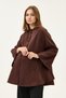 Maternity Suede Poncho Jacket (Brown) - 3