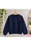 Unisex Printed Oversize Thick 2 Thread Ribbed Crew Neck Sweatshirt