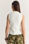 Women's Cream Napoleon Model Piping Detailed Metal Buttoned Stand Collar Knitwear Vest 9115 60286737 - 7