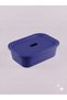 Small Size 4 Liter 30X20X10 cm Polypropylene Plastic Organizer with Navy Blue Lid - Toy Box and Storage Basket - 2