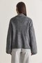 Women's Anthracite Chinese Button Detailed Stand Collar Soft Textured Knitwear Cardigan 9123 60286735 - 6