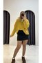 Oversized Knitted Sweater with Zipper - 3