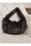 Women's Plush Shoulder Bag Faux Fur Textured Stylish Daily Bag - 6