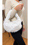 Women's Plush Shoulder Bag Faux Fur Textured Stylish Daily Bag - 4