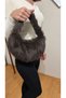 Women's Plush Shoulder Bag Faux Fur Textured Stylish Daily Bag - 3