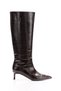 Women's Patterned Thin Heeled Boots 7032 Brown Patterned - 2