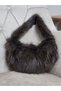 Women's Plush Shoulder Bag Faux Fur Textured Stylish Daily Bag - 4