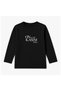 Mustafa Kemal Atatürk 10 November Printed Black Long Sleeve Badi Blouse T-Shirt