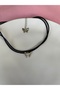 Black Satin Cord Choker - Necklace