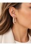 Xuping Rose Color Row Zircon Stone Hoop Earrings Acr9677