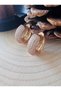 Xuping Rose Color Intense Zircon Stone Hoop Earrings Acr9676 - 4