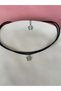 Black Satin Cord Choker - Necklace - 3