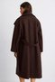 Women's Long Cashmere Coat – Belted, High Collar, and Buttoned - 4