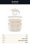 5 Piece Kitchen Prep Set 4 L Bowl 3.5 L Strainer Cutting Board Lemon Squeezer Cream - 3