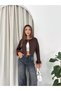 Women's Crop Cardigan with Gold Buttons and Furry Cuff Detail, Stylish Short Cardigan