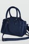 Women's Nisa Navy Blue Suede Tassel Zipper and Buckle Detailed Lined Cross Strap Hand and Shoulder Bag - 3