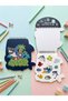 Stickered Picture Notebook Small Size Shark Themed Blue - 6