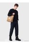 Özmarka New Season Black Crew Neck Printed Men's Sweatshirt - 2