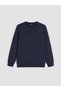 Peak New Season Navy Blue Crew Neck Men's Thick Sweatshirt