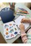 Stickered Picture Notebook Small Size Shark Themed Blue - 3