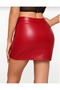 Plus Size Faux Leather Miniskirt - 4