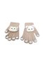 3-8 Years Old Girls' Winter Warm Knitted Gloves – Flexible Lycra Stoned Cat Design Daily School Park Gloves - 4