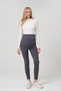 Maternity Adjustable Waist Ribbed Thermal Leggings Smoked - 4