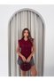 Women's Lace Detailed Knitwear Vest, Crew Neck, Buttoned, Openwork Knit, Stylish Casual Vest