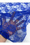 Saks Blue Lace Fabric Thin - Floral Patterned - 2