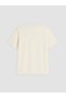 Beige 100% Cotton Women's T-Shirt - 6