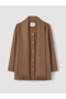 Brown Scarf Oversized Women's Cashmere Coat - 5
