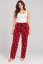 Mv08 Women's Burgundy Long Pajama Bottoms - 3